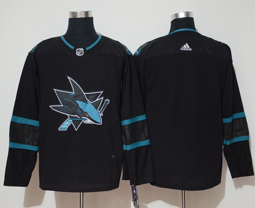 Adidas San Jose Sharks Blank Black Alternate Stitched NHL Jersey