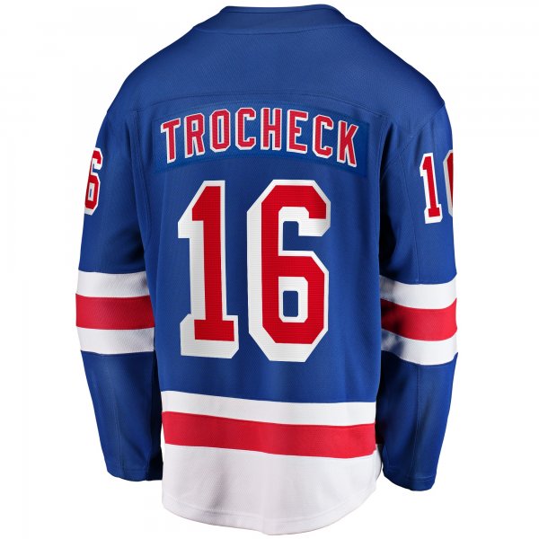 Men's New York Rangers Vincent Trocheck Fanatics Blue Home Breakaway Player Jersey