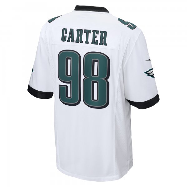 Men's Philadelphia Eagles Jalen Carter Nike  White  Game Jersey