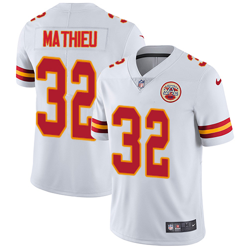 Men's Nike Kansas City Chiefs #32 Tyrann Mathieu White Stitched NFL Vapor Untouchable Limited Jersey