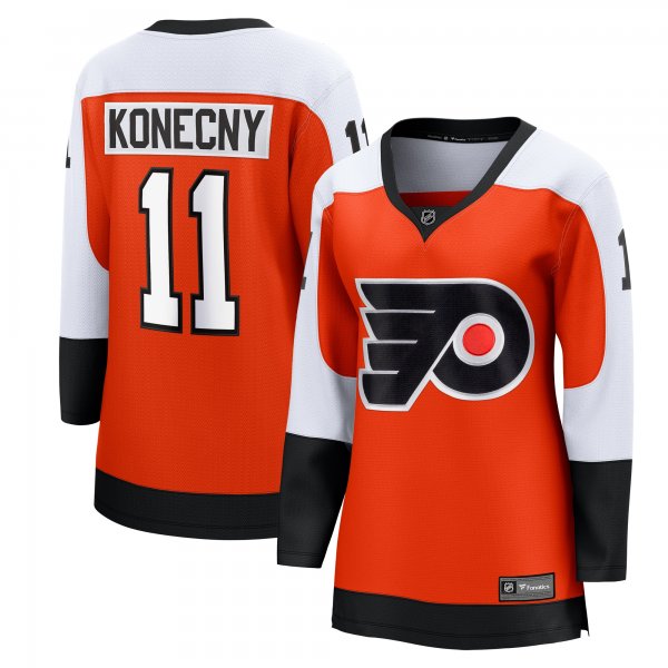 Women's Philadelphia Flyers Travis Konecny Fanatics Orange Home Breakaway Player Jersey