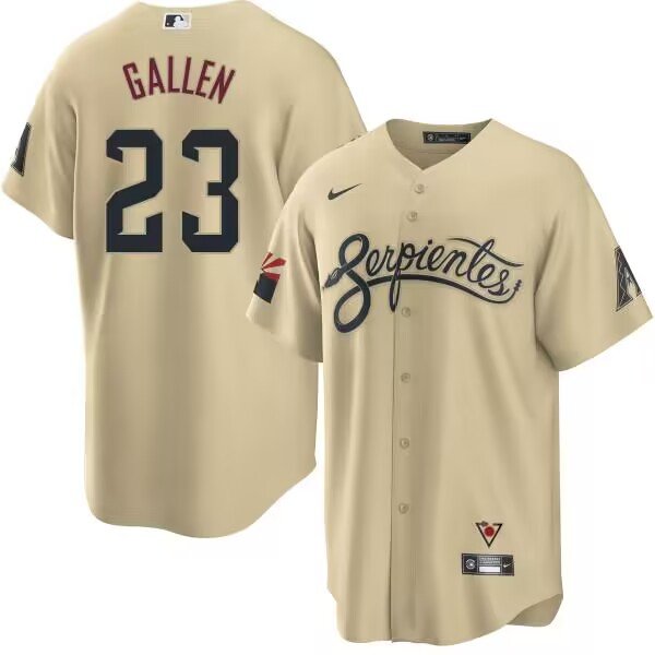 Men's #23 Zac Gallen Nike Arizona Diamondbacks City Connect Jersey