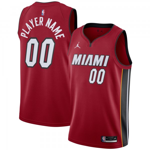 Men's Miami Heat Jordan Brand Red Swingman Custom Jersey - Statement Edition