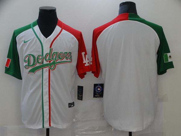 Men's Los Angeles Dodgers Blank White Mexican Heritage Culture Night Nike Jersey