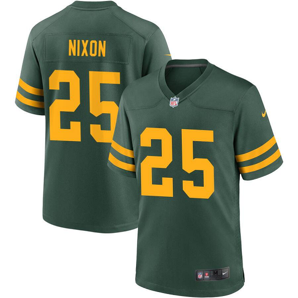 Men's Green Bay Packers #25 Keisean Nixon Limited Alternate Nike Green Jersey