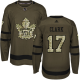 Adidas Toronto Maple Leafs #17 Wendel Clark Green Salute to Service Stitched NHL Jersey