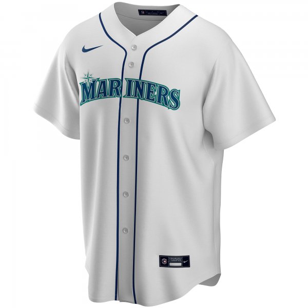 Men's Seattle Mariners Nike White Home Replica Custom Jersey