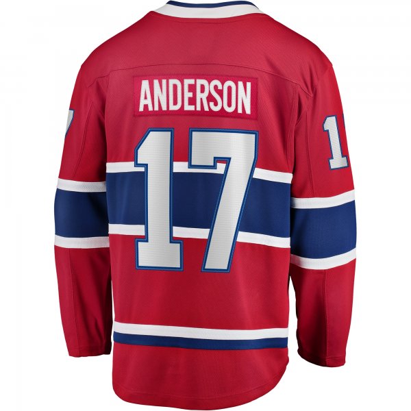 Men's Montreal Canadiens Josh Anderson Fanatics Red Breakaway Player Jersey