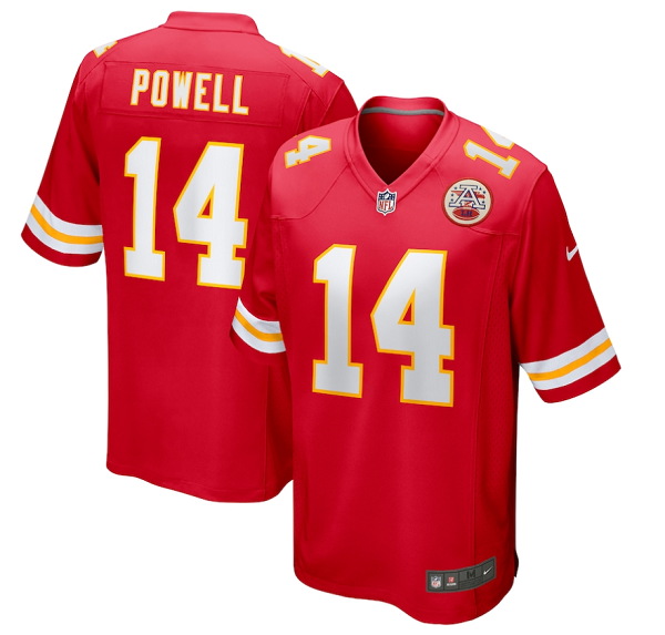 Men's Kansas City Chiefs #14 Cornell Powell Nike Red NFL Limited Player Jersey