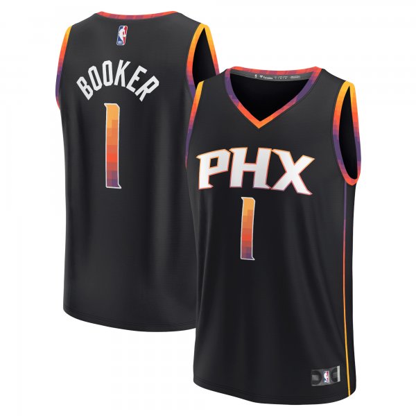 Men's Phoenix Suns Devin Booker Fanatics Black Fast Break Replica Player Jersey - Statement Edition