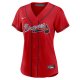 Women's Atlanta Braves Nike Red Alternate Replica Team Jersey