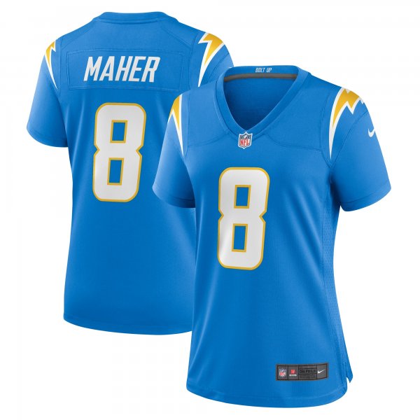 Women's Los Angeles Chargers Brett Maher Nike  Powder Blue Team Game Jersey