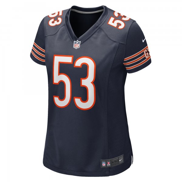 Women's Chicago Bears TJ Edwards Nike Navy Game Player Jersey