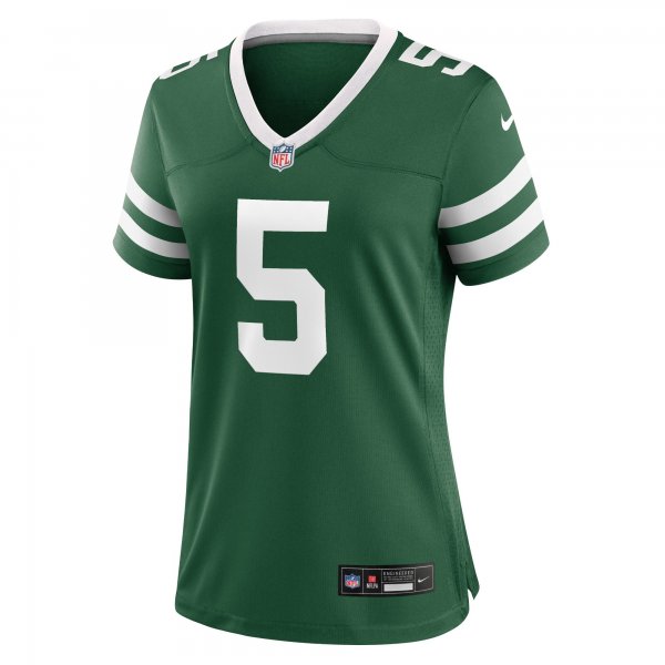 Women's New York Jets Garrett Wilson Nike Legacy Green Game Jersey