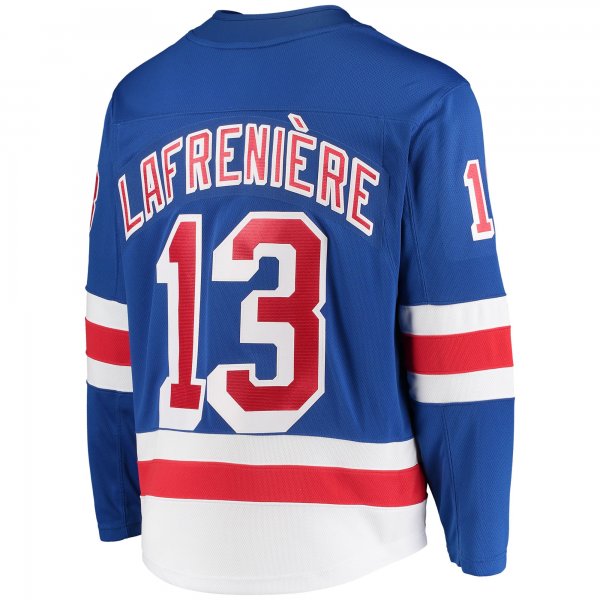 Men's New York Rangers Alexis LafreniÃ§ÂÂ«re Fanatics Blue Premier Breakaway Player Jersey