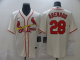 Men's St. Louis Cardinals #28 Nolan Arenado Cream Stitched MLB Cool Base Nike Jersey