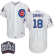 Chicago Cubs #18 Ben Zobrist White Flexbase Collection 2016 World Series Bound Stitched MLB Jersey