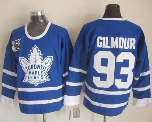 Toronto Maple Leafs #93 Doug Gilmour Blue 75th CCM Throwback Stitched NHL Jersey