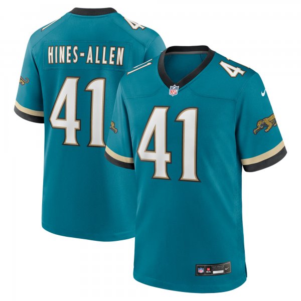 Men's Jacksonville Jaguars #41 Josh Hines-Allen Nike Teal Prowler Throwback Limited Jersey