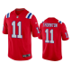 Men's New England Patriots #11 Tyquan Thornton Red Alternate Game NFL Jersey