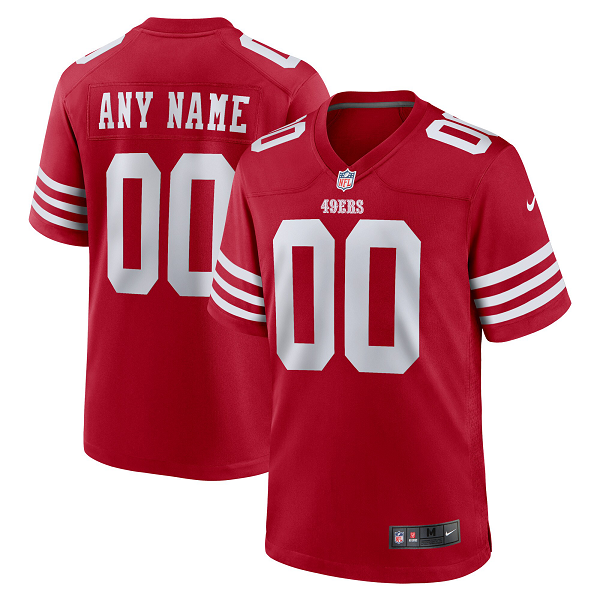 Men's San Francisco 49ers Nike Scarlet Custom Jersey-(2022 New Style)