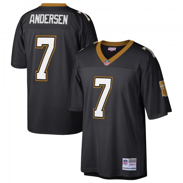 Men's New Orleans Saints Morten Andersen Mitchell & Ness Black Retired Player Legacy Replica Jersey