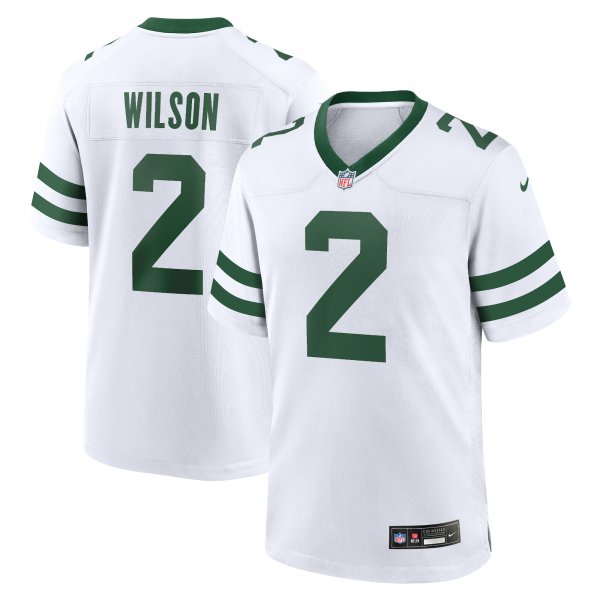 Men's New York Jets Zach Wilson Nike Legacy White Game Jersey