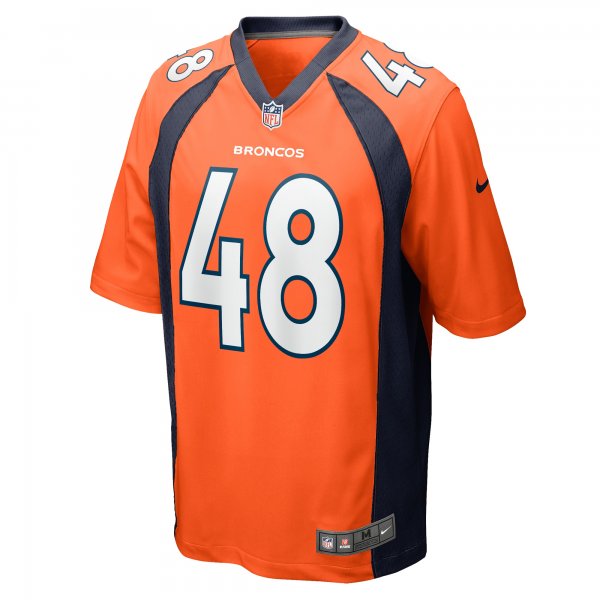 Men's Denver Broncos Mitchell Fraboni Nike  Orange Team Game Jersey