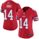 Women's #14 Stefon Diggs Buffalo Bills Color Rush Vapor Untouchable Red Limited Jersey