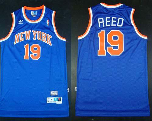 Men's New York Knicks #19 Willis Reed Blue Throwback Stitched NBA Jersey