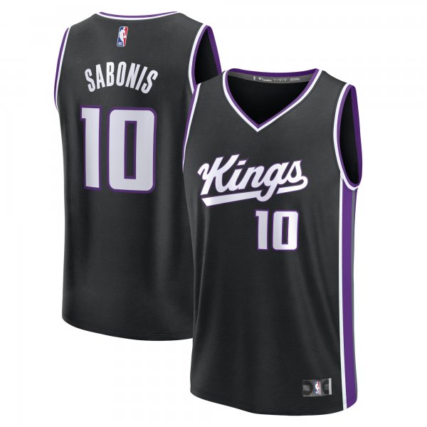 Men's Sacramento Kings Domantas Sabonis Fanatics Black Fast Break Replica Jersey - Icon Edition