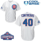 Chicago Cubs #40 Willson Contreras White Home 2016 World Series Champions Stitched Youth MLB Jersey