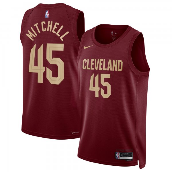 Unisex Cleveland Cavaliers Donovan Mitchell Nike Wine Swingman Jersey - Icon Edition