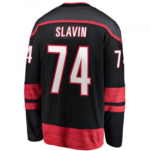 Men's Carolina Hurricanes Jaccob Slavin Fanatics Black Home Breakaway Player Jersey