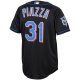 Men's New York Mets Mike Piazza Mitchell & Ness Black Alternate 2000 Cooperstown Collection Jersey