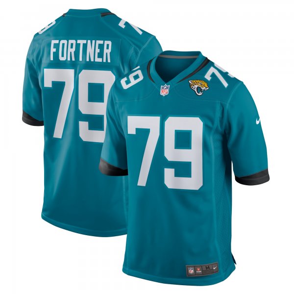 Men's Jacksonville Jaguars Luke Fortner Nike Teal Game Jersey