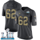 Men's Nike NFL Philadelphia Eagles #62 Jason Kelce Limited Black 2016 Salute to Service Super Bowl LII Jersey