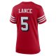 Women's San Francisco 49ers Trey Lance Nike Scarlet Alternate Game Jersey