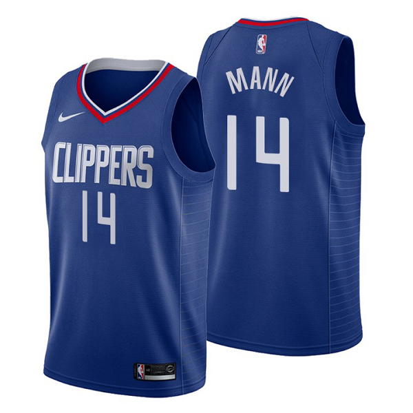 Men's Los Angeles Clippers #14 Terance Mann Blue 2019-20 Icon NBA Jersey