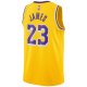 Men's Los Angeles Lakers LeBron James Nike Gold Swingman Player Jersey - Icon Edition