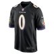 Men's Baltimore Ravens Roquan Smith Nike Black Team Game Jersey