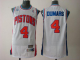 Men's Detroit Pistons #4 Joe Dumars White Throwback Stitched NBA Jersey