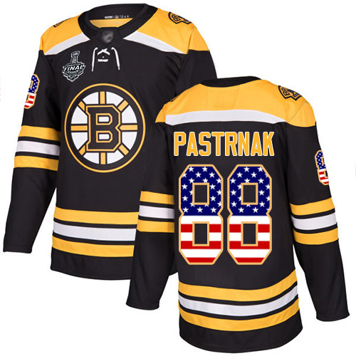 Boston Bruins #88 David Pastrnak Black Home USA Flag Stanley Cup Final Bound Stitched Adidas NHL Jersey