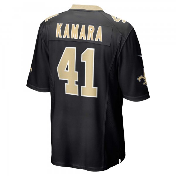 Men's New Orleans Saints Alvin Kamara Nike Black Game Jersey