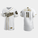 Men's Minnesota Twins #11 Jorge Polanco Flex Base Golden Edition MLB Jersey - White