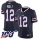 Buffalo Bills #12 Jim Kelly Navy Men's Stitched NFL Limited Inverted Legend 100th Season Jersey