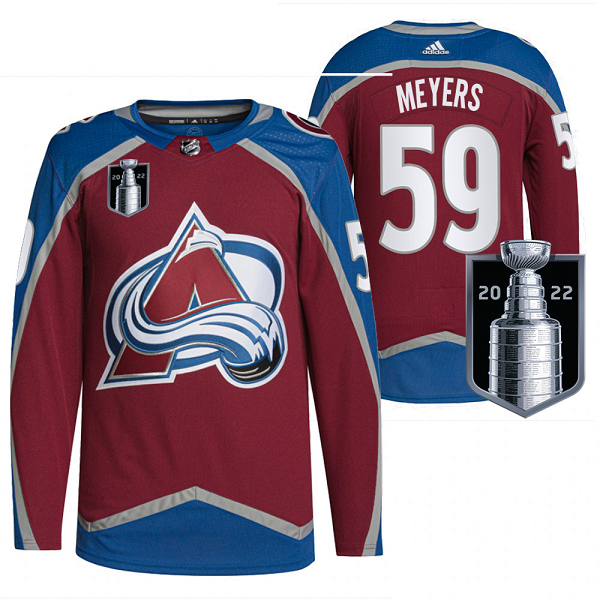 Men's Ben Meyers Colorado Avalanche 2022 Stanley Cup Playoffs Burgundy #59 Jersey