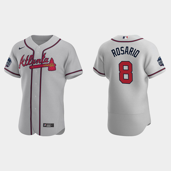 Eddie Rosario Atlanta Braves 2021 World Series MLB Flexbase Jersey - Gray