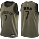 Brooklyn Nets #7 Kevin Durant Green Salute to Service NBA Swingman Jersey