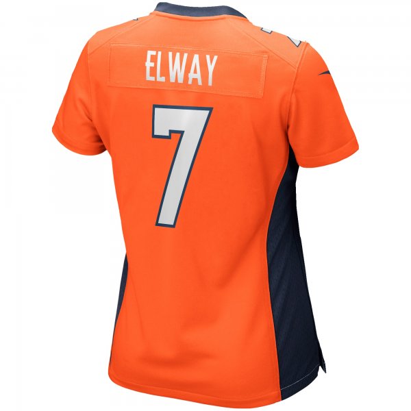 Women's Denver Broncos John Elway Nike Orange Game Retired Player Jersey